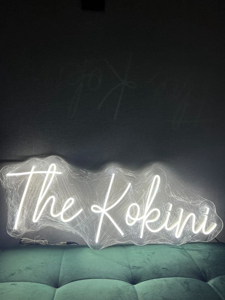 Name sign in white LED neon